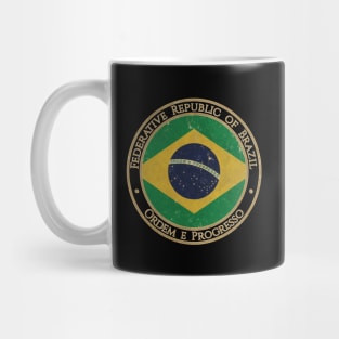 Vintage Federative Republic of Brazil USA South America United States Flag Mug